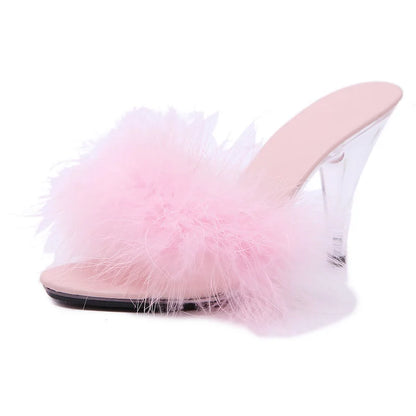 Feather Party High Heels