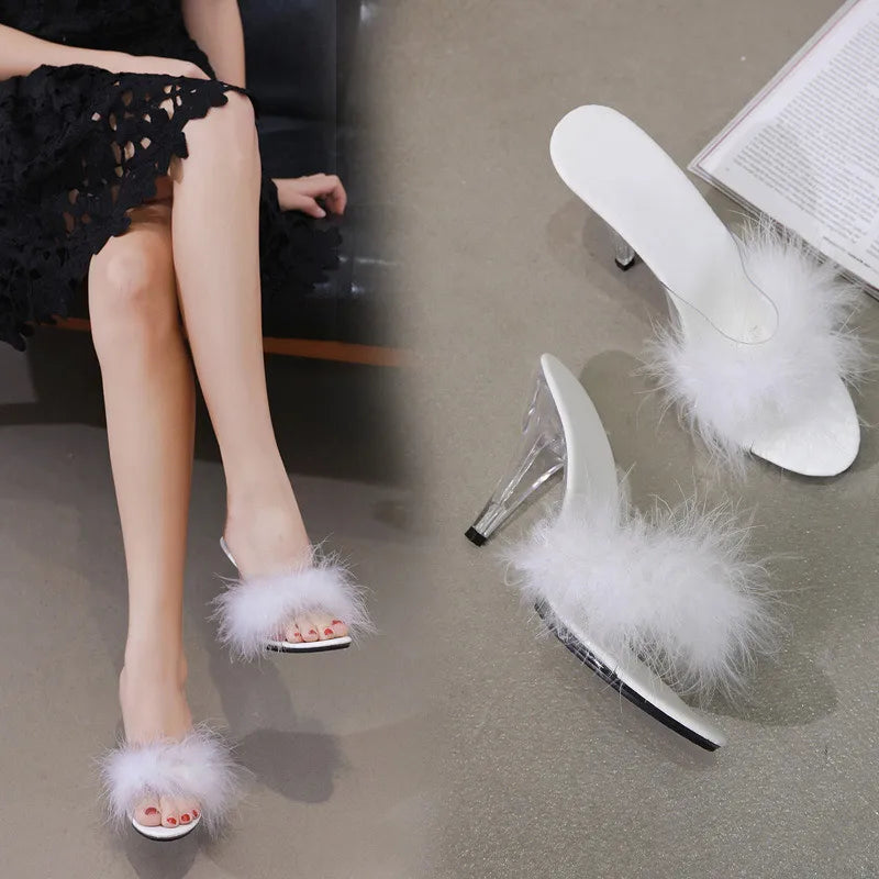 Feather Party High Heels