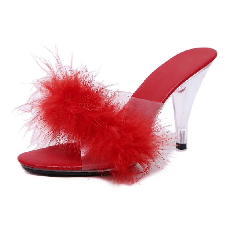 Feather Party High Heels
