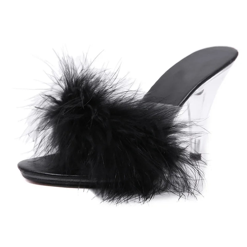 Feather Party High Heels