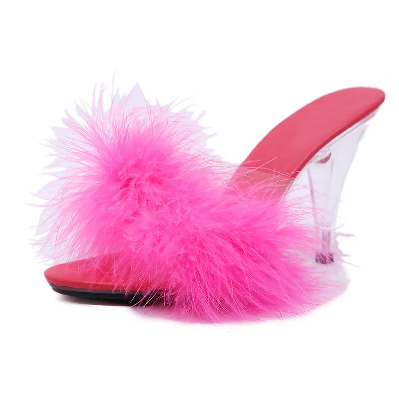 Feather Party High Heels