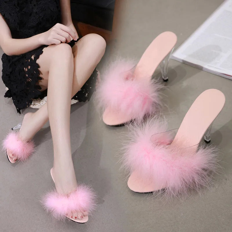 Feather Party High Heels