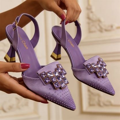 Chic Sparkle Pointed-Toe Heels
