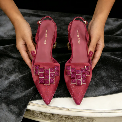Chic Sparkle Pointed-Toe Heels