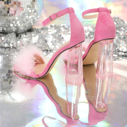 Pink Transparent Wedding Heels